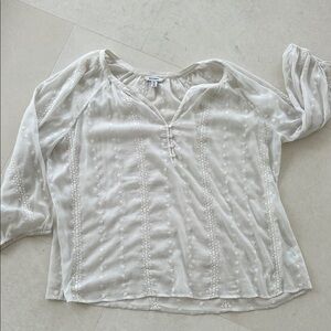 Old Navy Sheer Off White Blouse